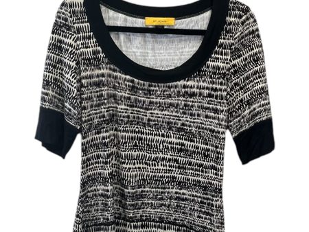 Top Short Sleeve Designer By St John Collection In Black & Cream, Size: M For Discount