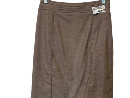 Skirt Midi By White House Black Market In Brown, Size: 4 For Cheap