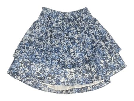 Skirt Mini & Short By Express In Blue & White, Size:S Supply