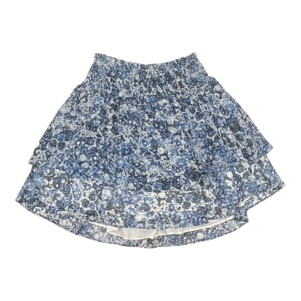 Skirt Mini & Short By Express In Blue & White, Size:S Supply