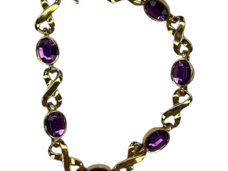 Bracelet Other By Avon In Gold & Purple Online Sale