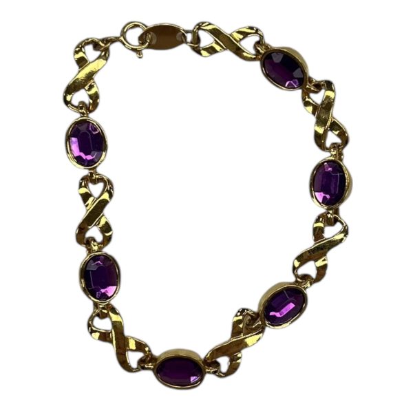 Bracelet Other By Avon In Gold & Purple Online Sale