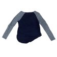 Top Long Sleeve Designer By Madewell In Blue & Grey, Size: M For Sale