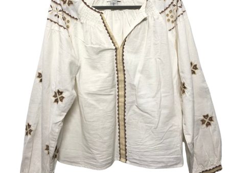 Top Ls By Calypso St Barth In Cream & White, Size:L Sale