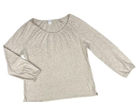 Top Long Sleeve By Old Navy In Beige, Size: L Sale