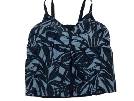 Swimsuit Top By Ava & Viv In Black & Blue, Size:4X Sale