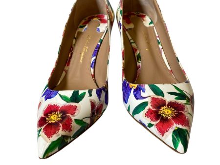 Shoes Luxury Designer By Ferragamo In Floral Print, Size: 8 Online