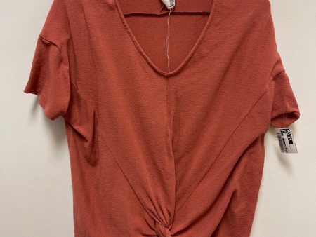 Top Short Sleeve By Blu Pepper In Orange, Size: L For Cheap