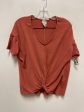 Top Short Sleeve By Blu Pepper In Orange, Size: L For Cheap