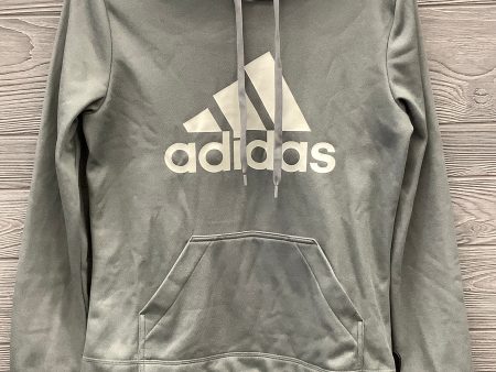 Athletic Sweatshirt Hoodie By Adidas In Grey, Size: M Online Hot Sale