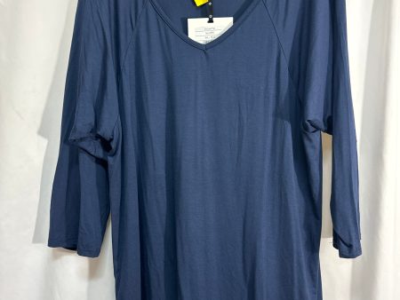 Top 3 4 Sleeve By Agnes & Dora In Navy, Size: Xxl For Discount