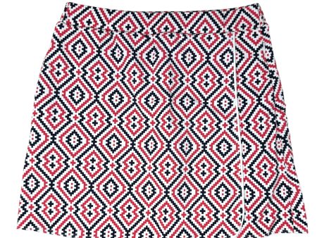 Palisades Pull On Wrap Tennis Golf Skort By J Mclaughlin In Blue Red & White, Size: Xs For Sale