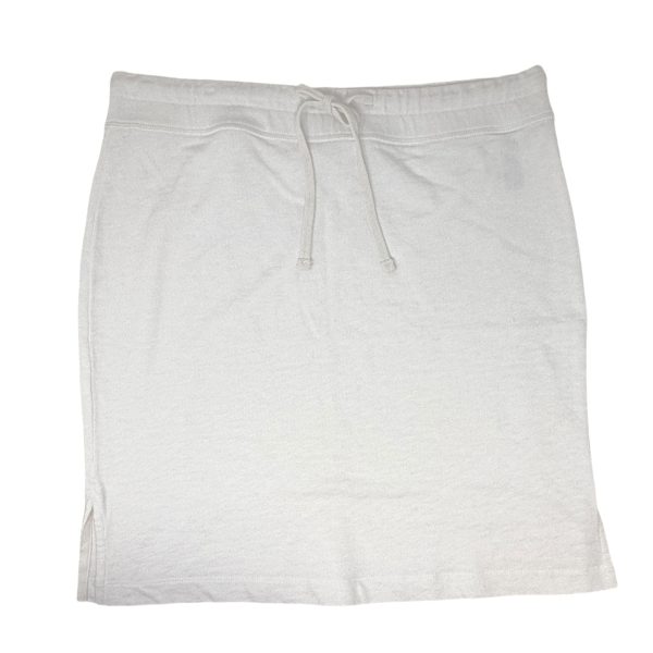 Terry Cotton Drawstring Mini Skirt By James Perse In White, Size: M Discount