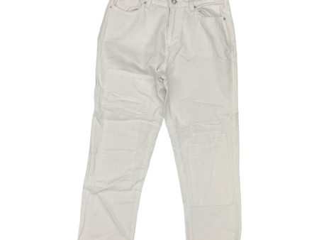 Jeans Straight By Kensie In White Denim, Size:4 Discount