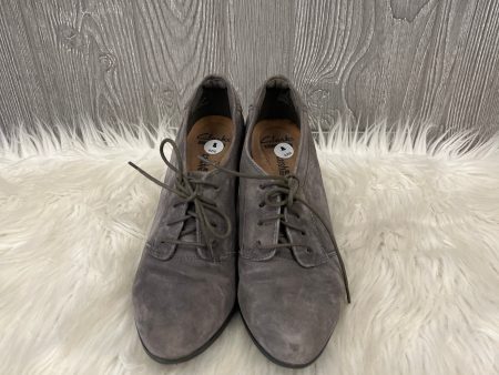 Shoes Heels Block By Clarks In Grey, Size: 8 Online Hot Sale