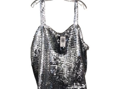 Top Sleeveless By Torrid In Silver, Size:3X Cheap