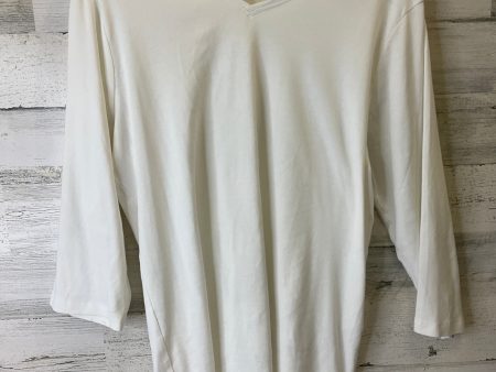 Top 3 4 Sleeve Basic By Chicos In White, Size: Xl Hot on Sale