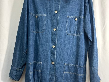 Jacket Denim By Denim And Company In Blue, Size: 1x Cheap