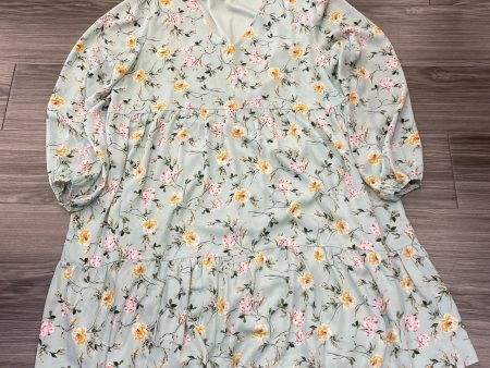 Dress Casual Short By Clothes Mentor In Floral Print, Size: 1x Hot on Sale