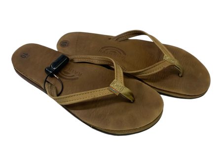 Sandals Flip Flops By Rainbows In Brown, Size: 10 Online Sale