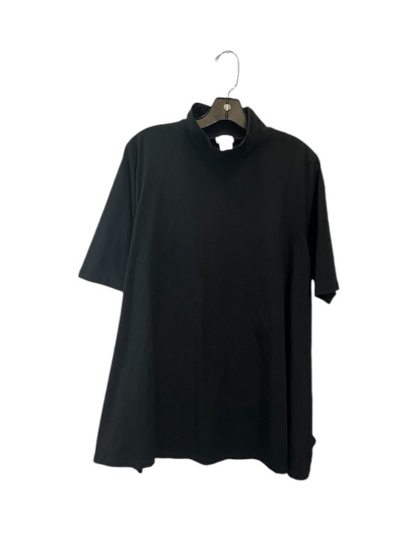 Top Short Sleeve By Chicos In Black, Size: Xl Online