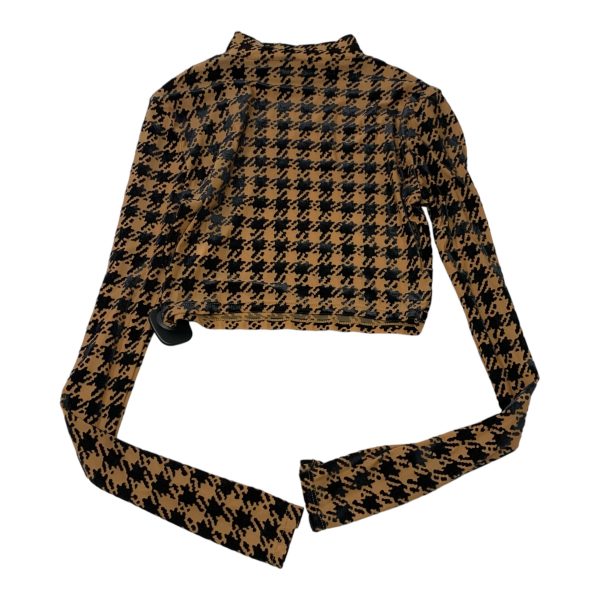 Top Long Sleeve By naked Woredrobe In Houndstooth, Size: L For Sale