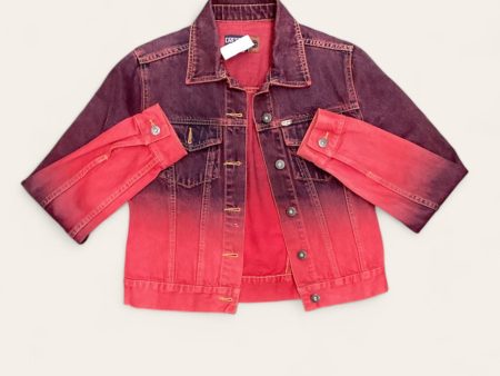 Jacket Denim By Clothes Mentor In Red, Size: S For Sale