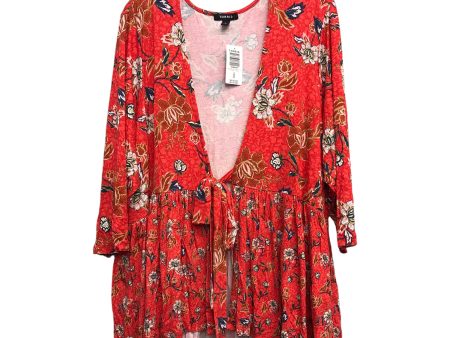 Top 3 4 Sleeve By Torrid In Red, Size:4X Online now