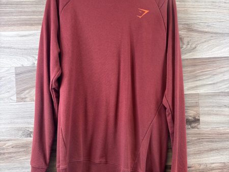 Athletic Sweatshirt Crewneck By Gym Shark In Brown, Size: M on Sale