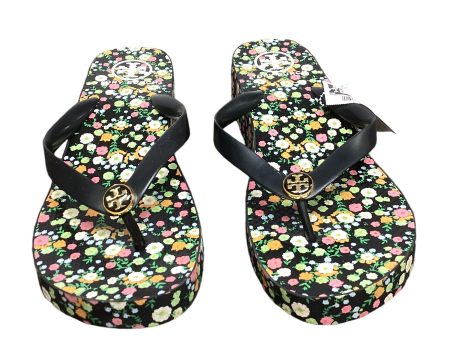 Sandals Flip Flops By Tory Burch In Floral Print, Size: 10.5 Online Sale