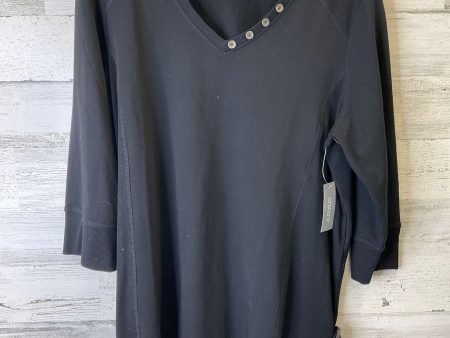 Top 3 4 Sleeve By Chicos In Black, Size: Xl Online Hot Sale