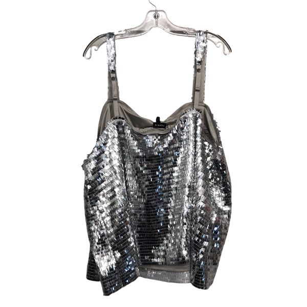 Top Sleeveless By Torrid In Silver, Size:3X Cheap