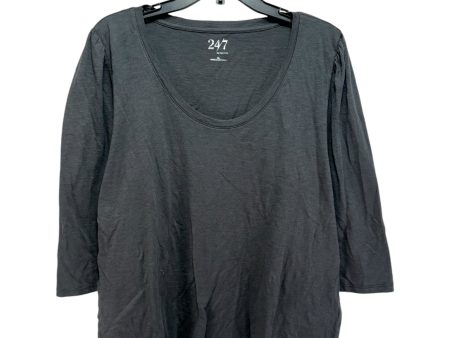 Top 3 4 Sleeve Basic By Maurices In Grey, Size: Xl on Sale