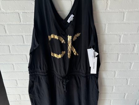 Romper By Calvin Klein In Black & Gold, Size: 2x For Sale