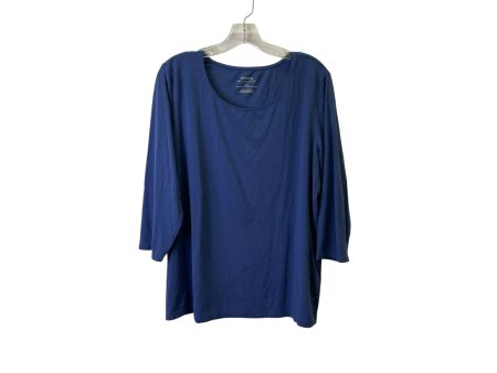 Top 3 4 Sleeve Basic By Chicos In Blue, Size:Xl For Sale