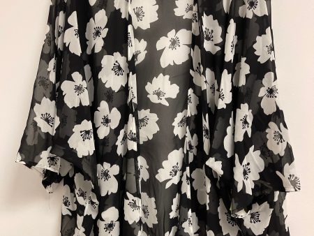 Kimono By Anne Klein In Black & White, Size: M on Sale