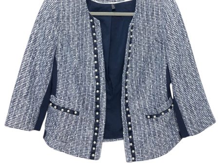 Blazer By White House Black Market In Blue & White, Size: 6 Discount