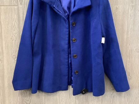 Coat Other By Lands End In Blue, Size: 1x Hot on Sale