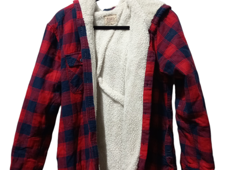 Coat Puffer & Quilted By Clothes Mentor In Plaid Pattern, Size: L For Discount