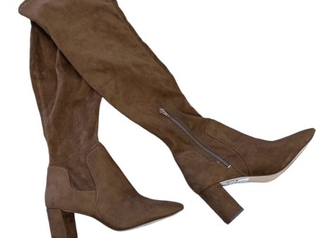 Boots Knee Heels By Nine West In Brown, Size: 9.5 Online now