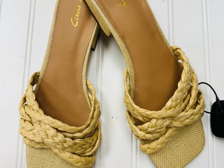 Sandals Heels Block By Circus By Sam Edelman In Cream, Size: 10 Online Hot Sale