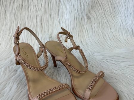 Sandals Designer By Coach In Tan, Size: 9.5 Online Hot Sale