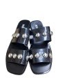 Sandals Flats By Clothes Mentor In Black & Silver, Size: 7 For Discount