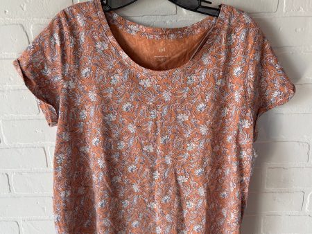 Top Short Sleeve Basic By J. Jill In Orange, Size: M Cheap