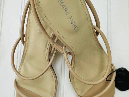 Sandals Heels Block By Marc Fisher In Tan, Size: 10 Online Hot Sale