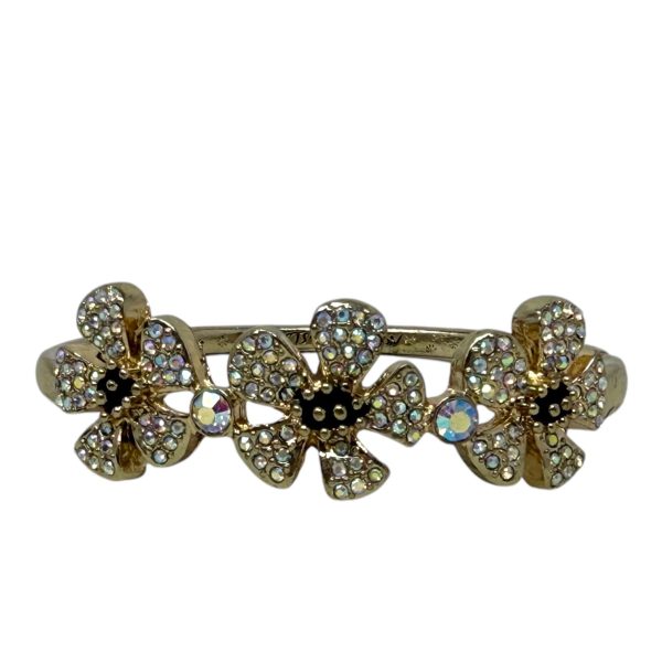 Crystal Flower Hinged Bangle Bracelet By Betsey Johnson Online