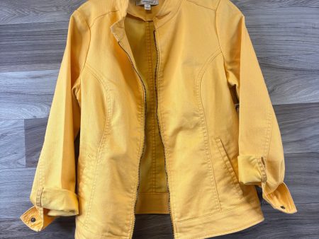 Jacket Denim By Liz Claiborne In Yellow, Size: S For Sale