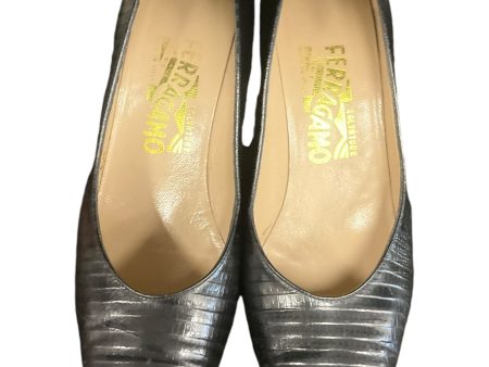 Shoes Heels Block By Ferragamo In Black, Size: 9.5 Sale