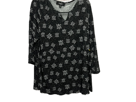 Top 3 4 Sleeve By Chelsea Studio In Black, Size: L Cheap