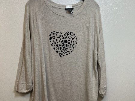 Top 3 4 Sleeve By Chelsea And Theodore In Heart, Size: 1x Supply